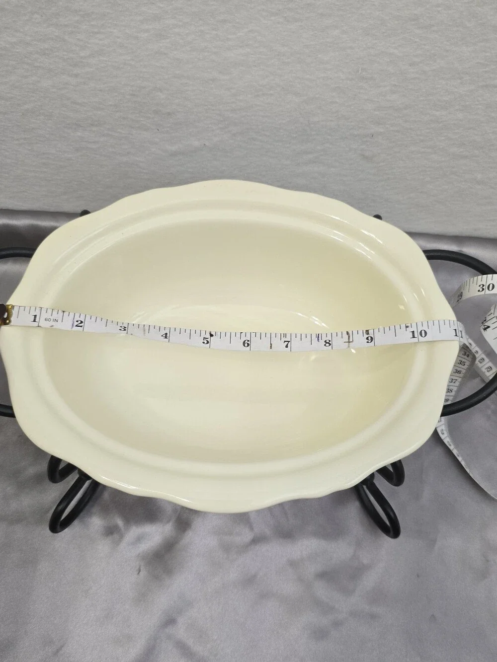 Gail Pittman Hospitality Collection Cream Oval Covered Casserole Dish